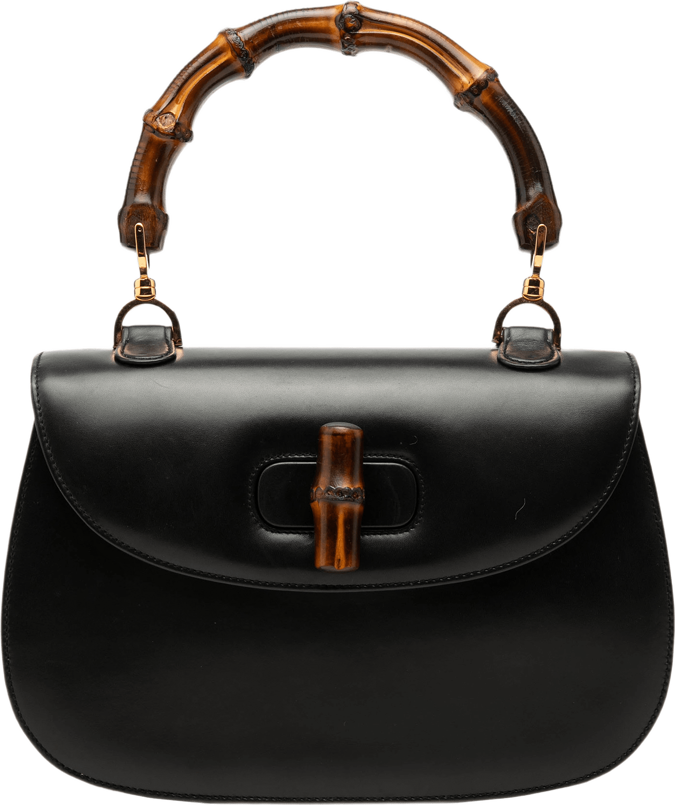 Gucci Calfskin Bamboo Night, från Luxclusif, i färgen svart.