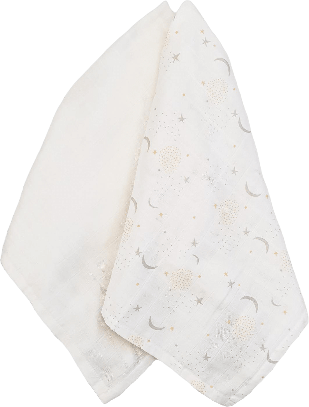 Muslin 2-pack Star-Moon GOTS