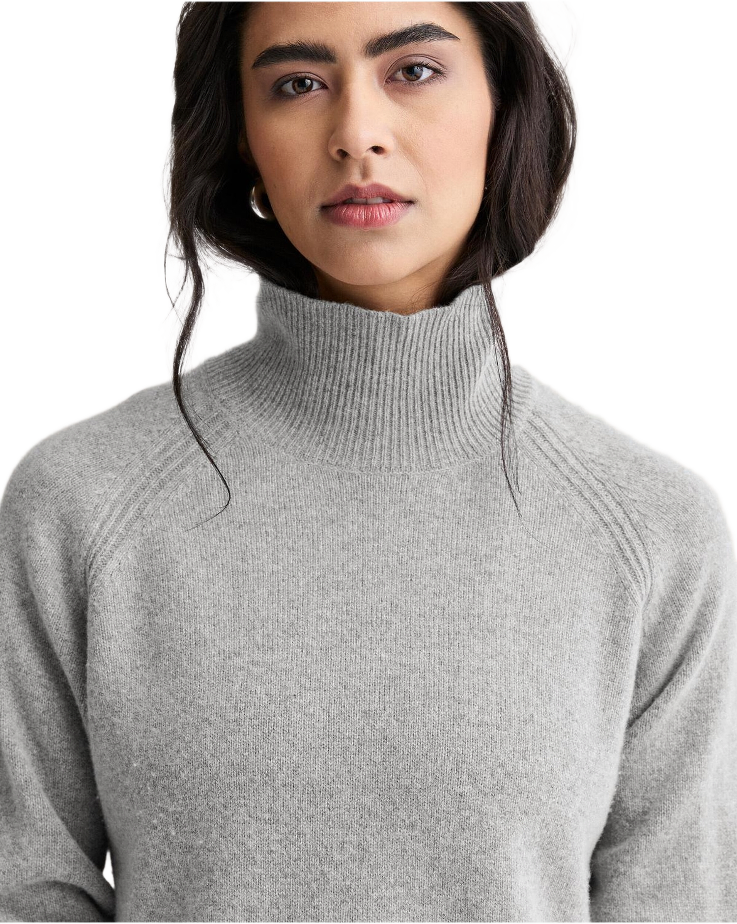 Stickad Polotröja Mira, från Newhouse, i färgen grå.