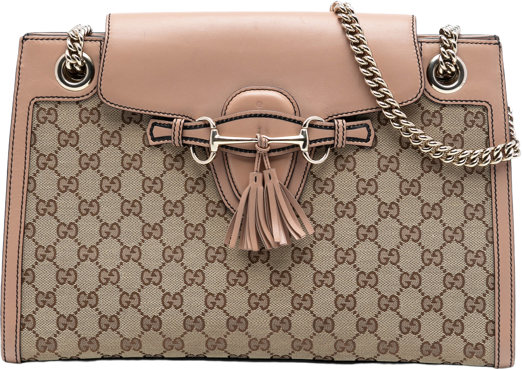 Gucci Large Gg Canvas Emily Shoulder Bag, från Luxclusif, i färgen beige.