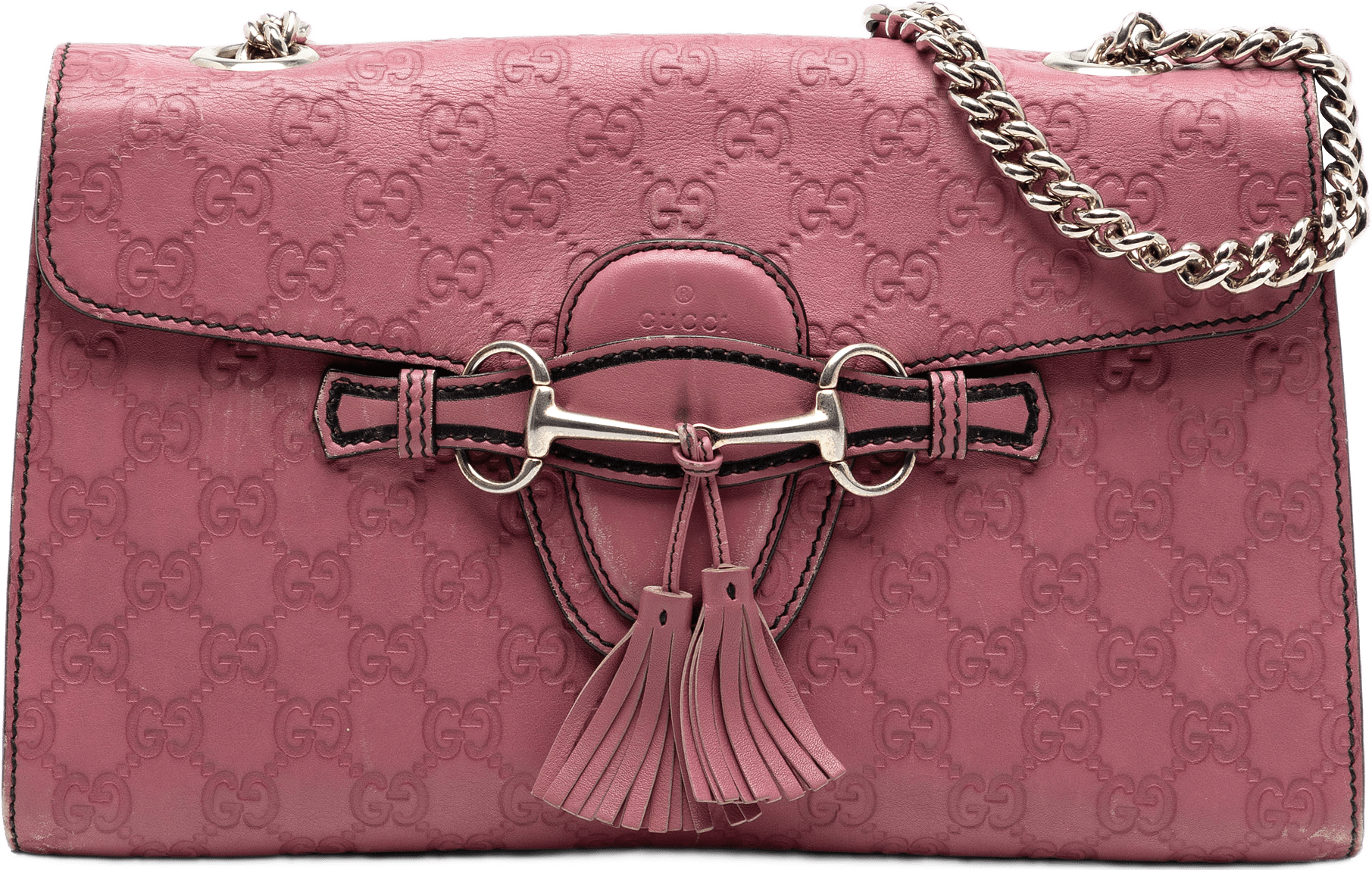 Gucci Medium Guccissima Emily Shoulder Bag, från Luxclusif, i färgen pink.