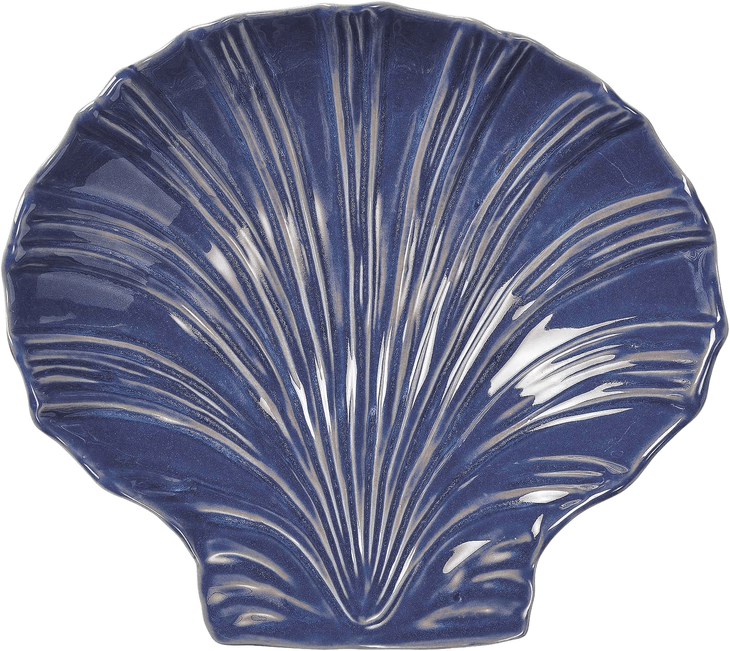 Shell Stor Skål - 31x35cm, från Pick A Poppy, i färgen dark blue.