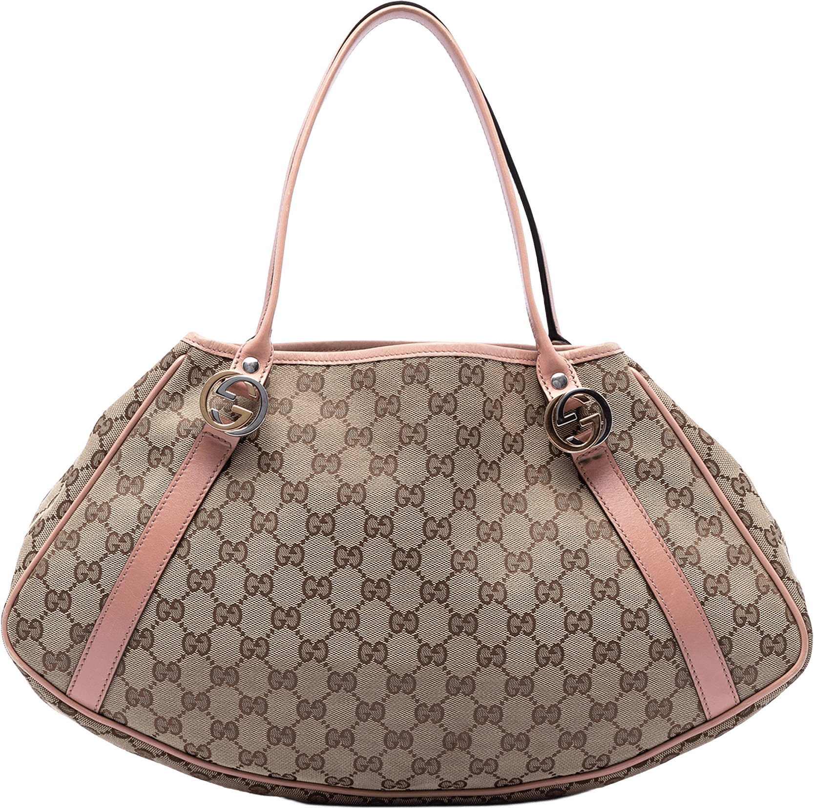 Gucci Gg Canvas Twins Shoulder Bag, från Luxclusif, i färgen beige.