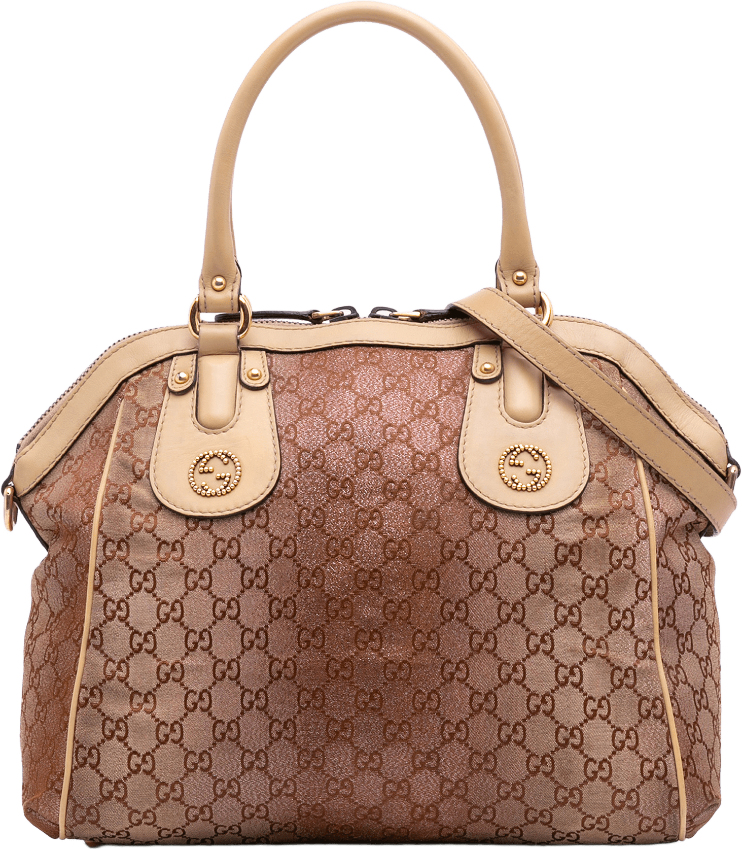Gucci Medium Gg Lurex Scarlett Satchel, från Luxclusif, i färgen brown.