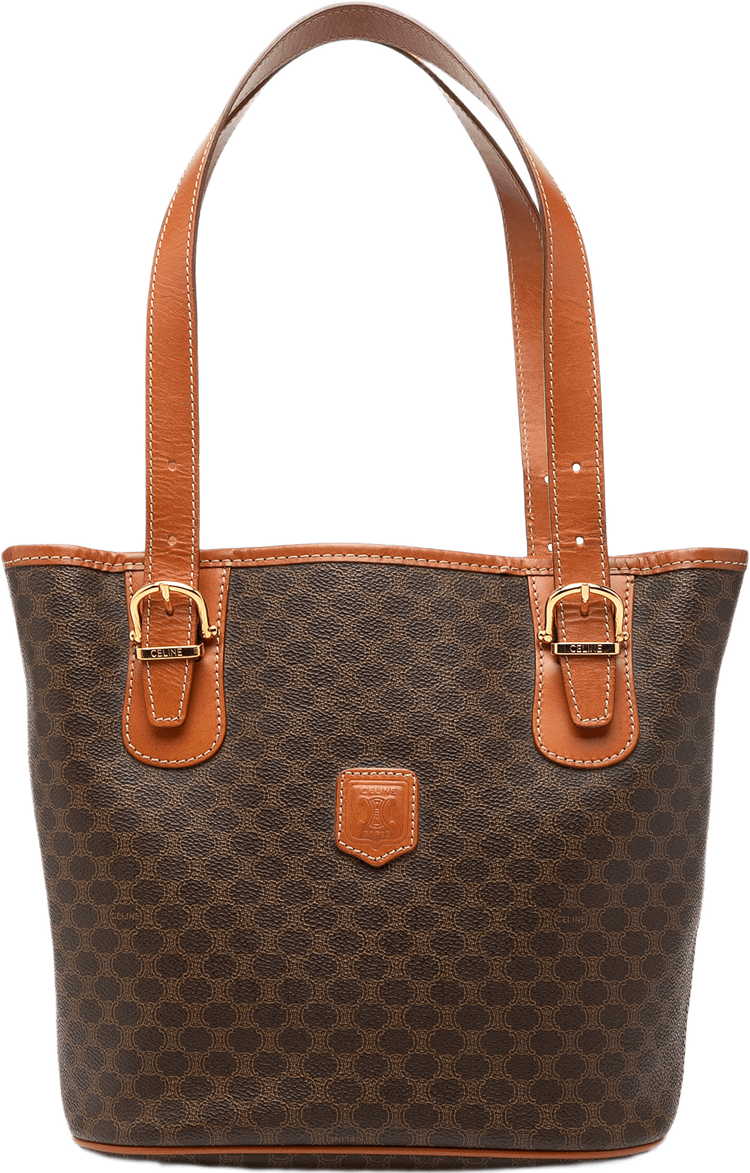 Celine Macadam Coated Canvas Tote, från Luxclusif, i färgen brown.