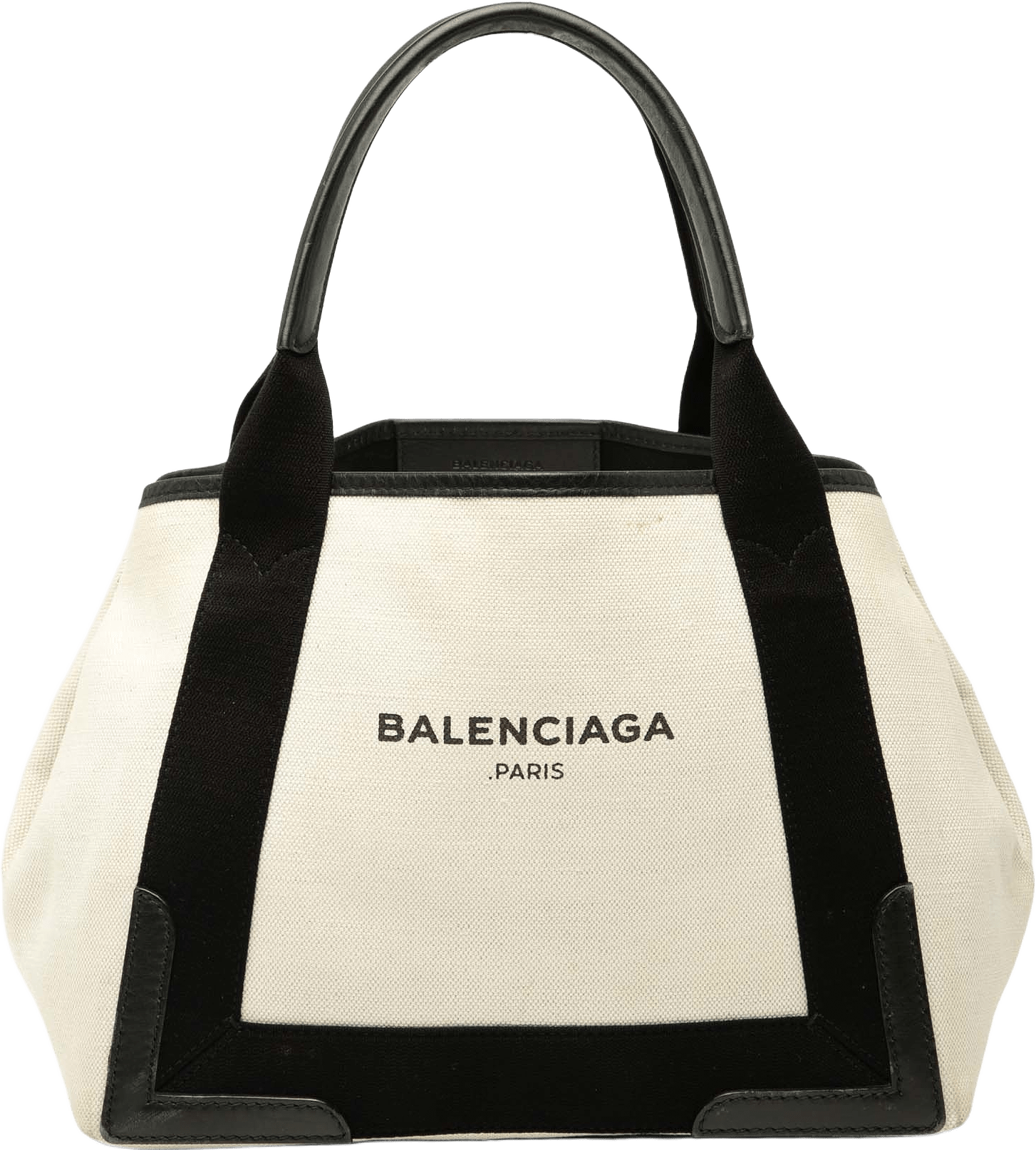Balenciaga Canvas Navy Cabas Tote S, från Luxclusif, i färgen white.
