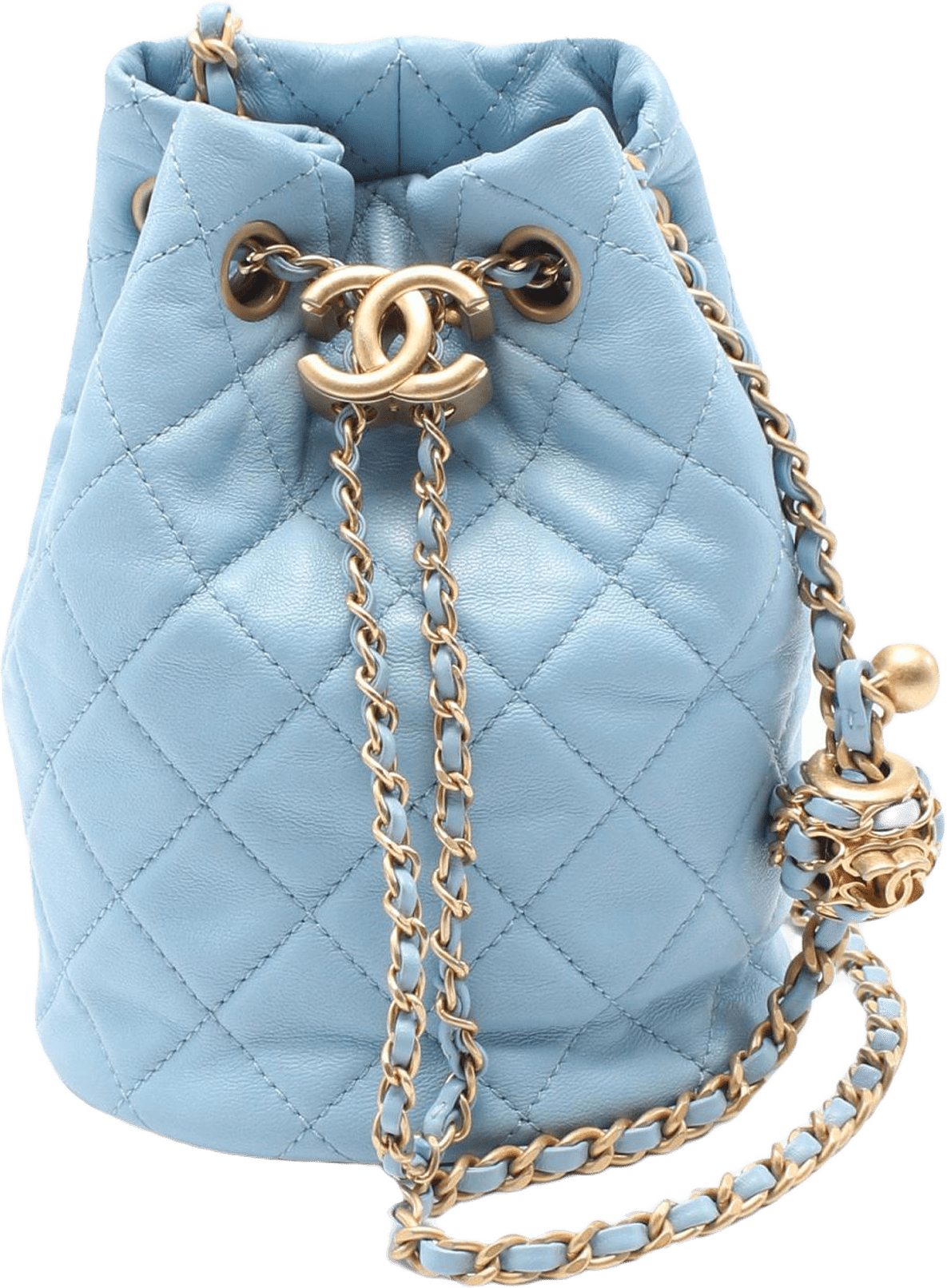 Chanel Quilted Lambskin Pearl Crush Bucket Bag