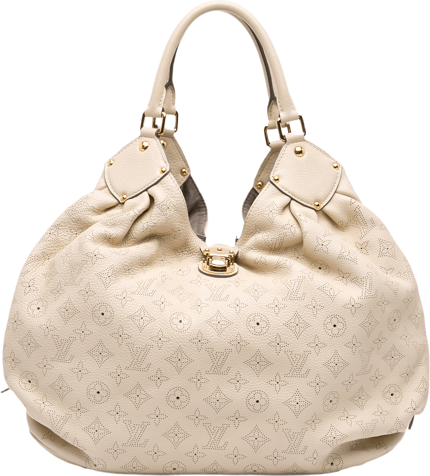 Louis Vuitton Monogram Mahina Xl, från Luxclusif, i färgen white.