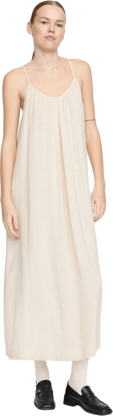 Srsamantha Midi Strap Dress - Ecru