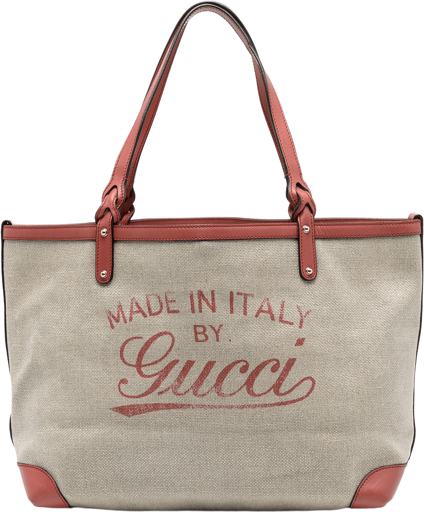 Gucci Medium Canvas Craft Tote, från Luxclusif, i färgen beige.