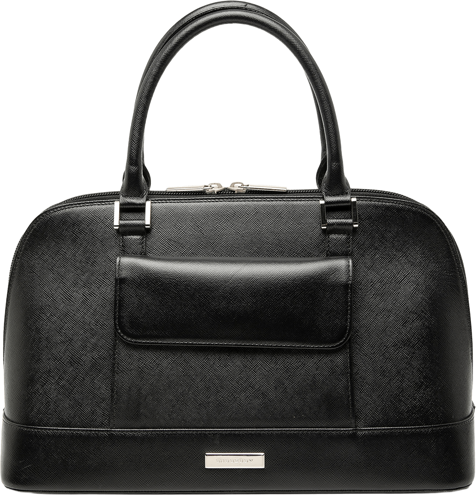 Burberry Leather Handbag, från Luxclusif, i färgen black.