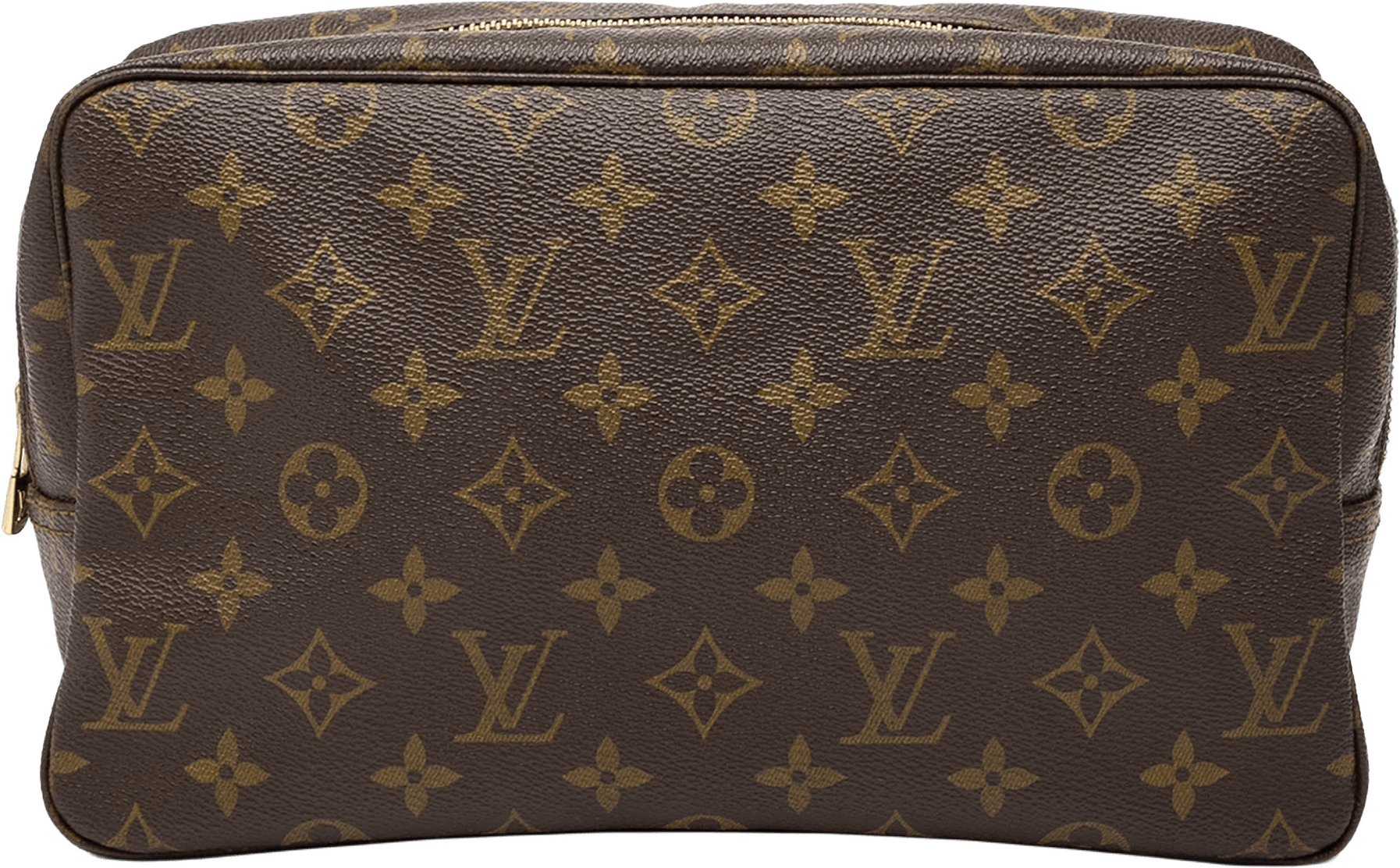Louis Vuitton Monogram Trousse Toilette 28, från Luxclusif, i färgen brown.