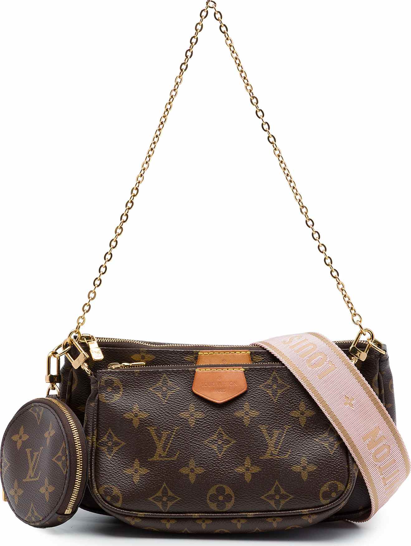 Louis Vuitton Monogram Multi Pochette Accessoires, från Luxclusif, i färgen brun.