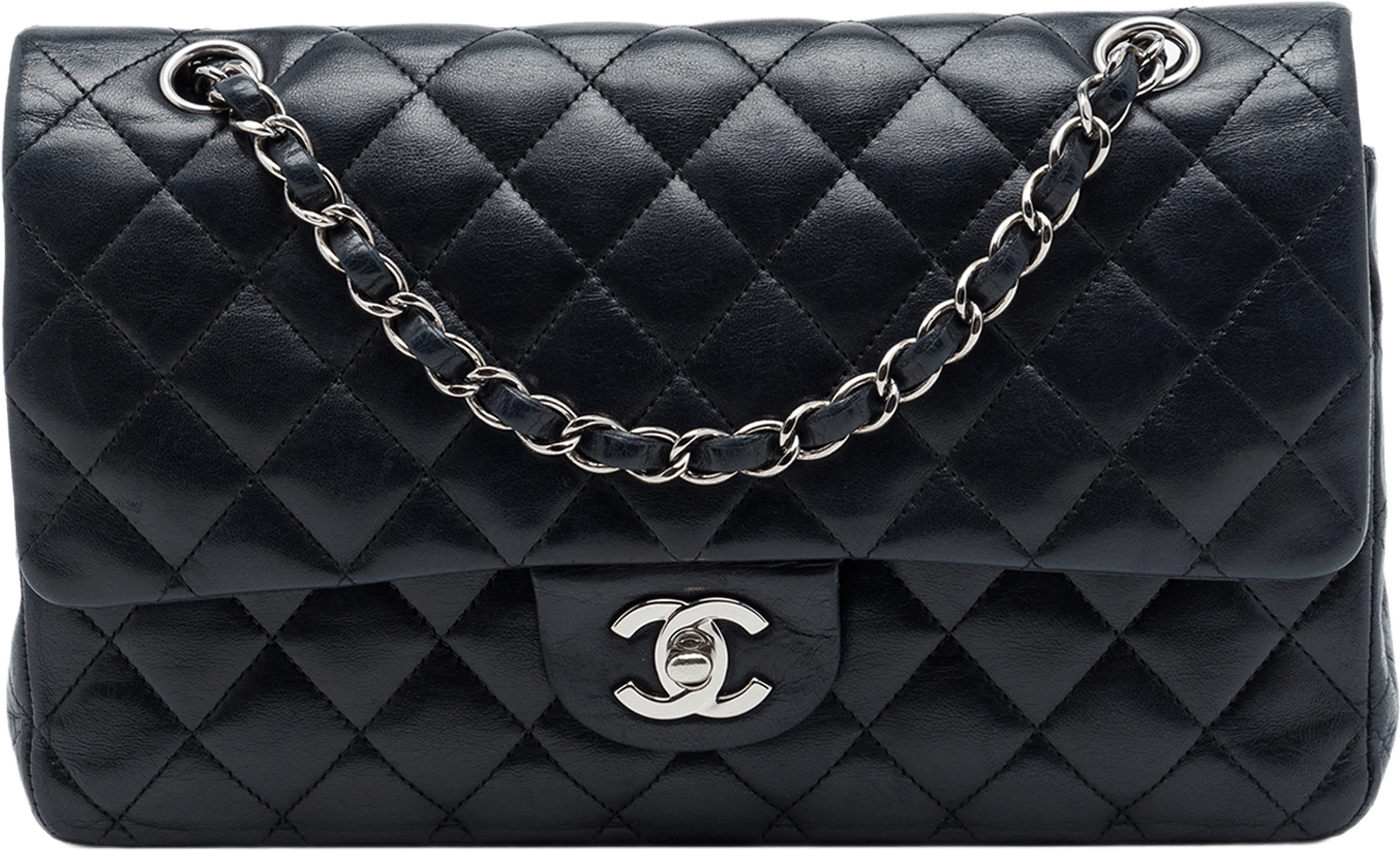 Chanel Medium Classic Lambskin Double Flap, från Luxclusif, i färgen svart.