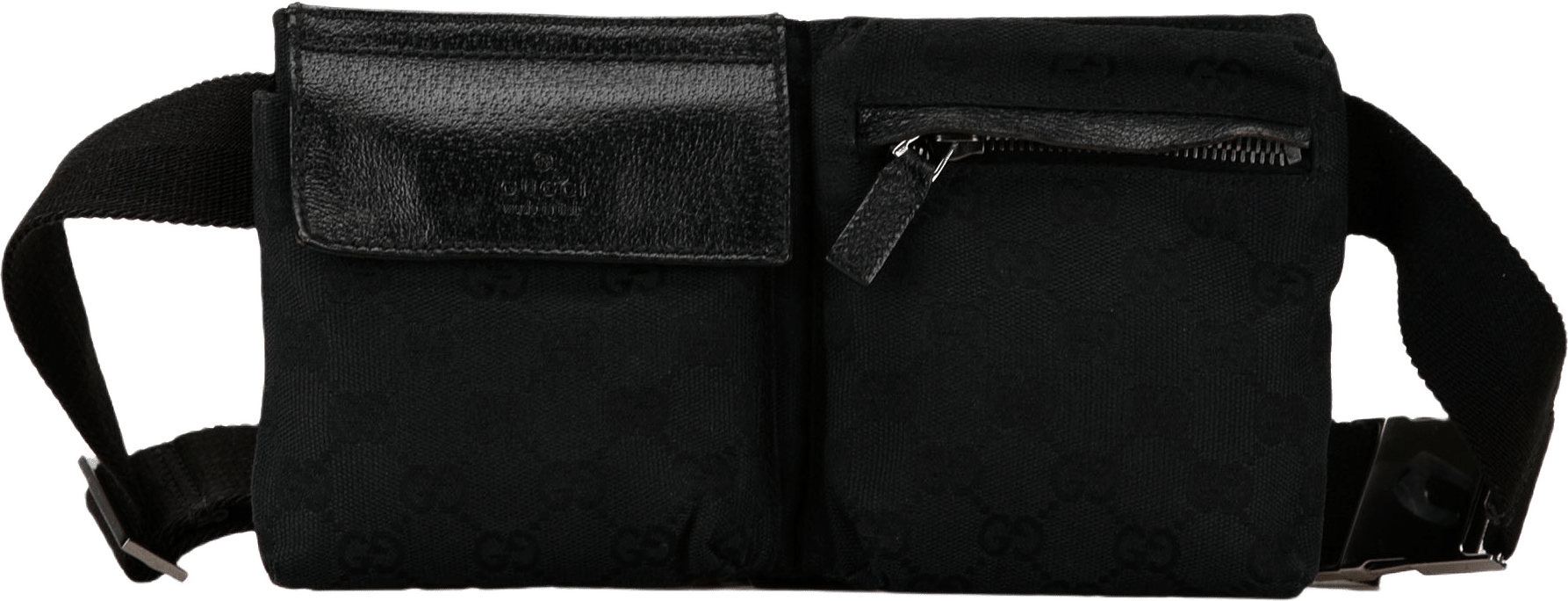 Gucci Gg Canvas Double Pocket Belt Bag