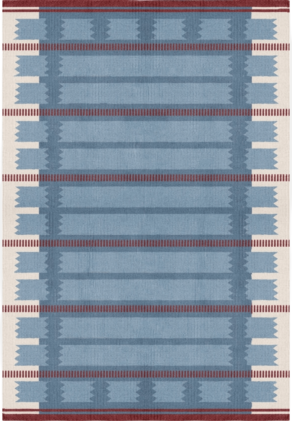 Röllakan Ullmatta 280x270 cm, från Layered, i färgen blå.