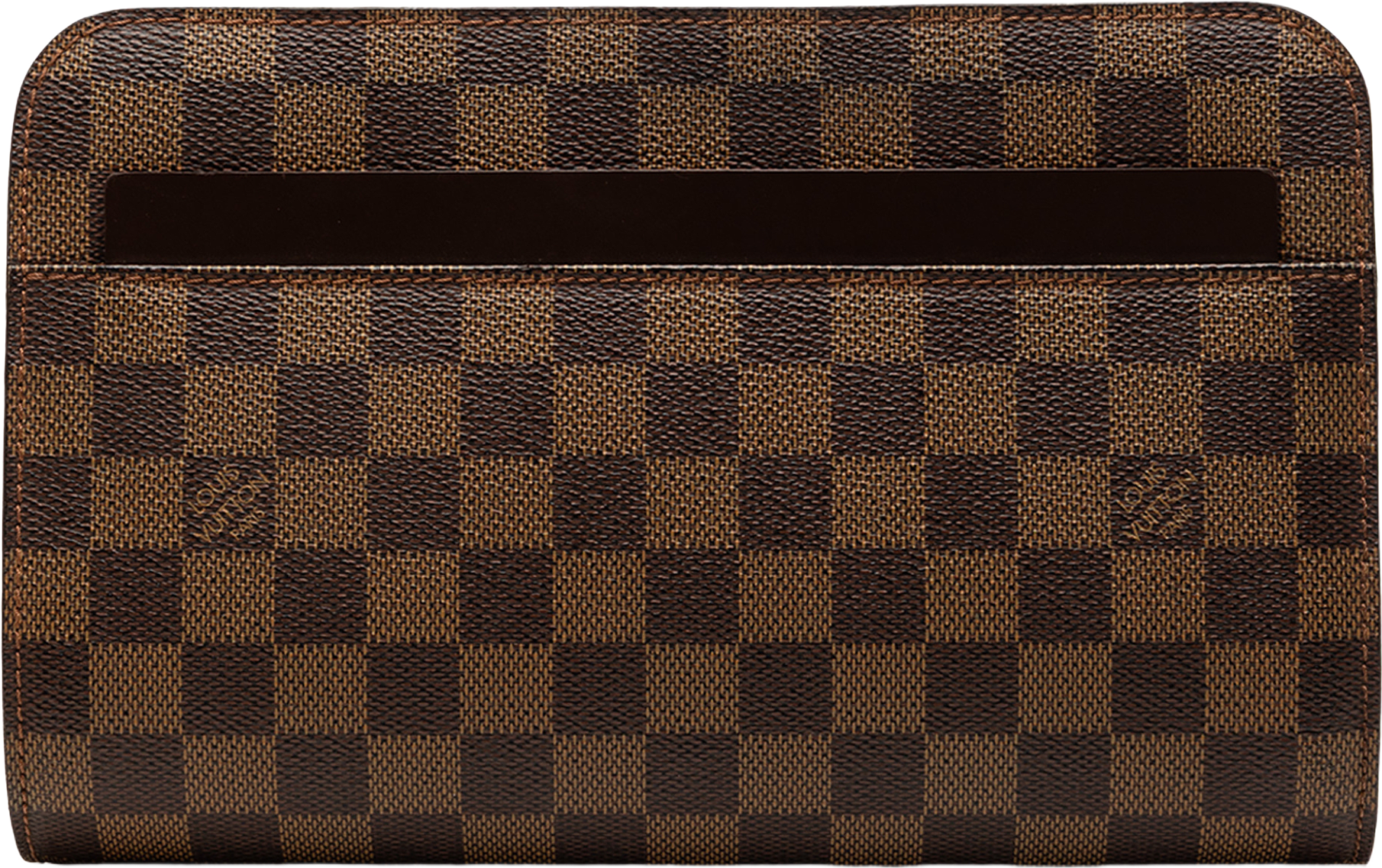 Louis Vuitton Damier Ebene Saint Louis Pochette, från Luxclusif, i färgen brown.