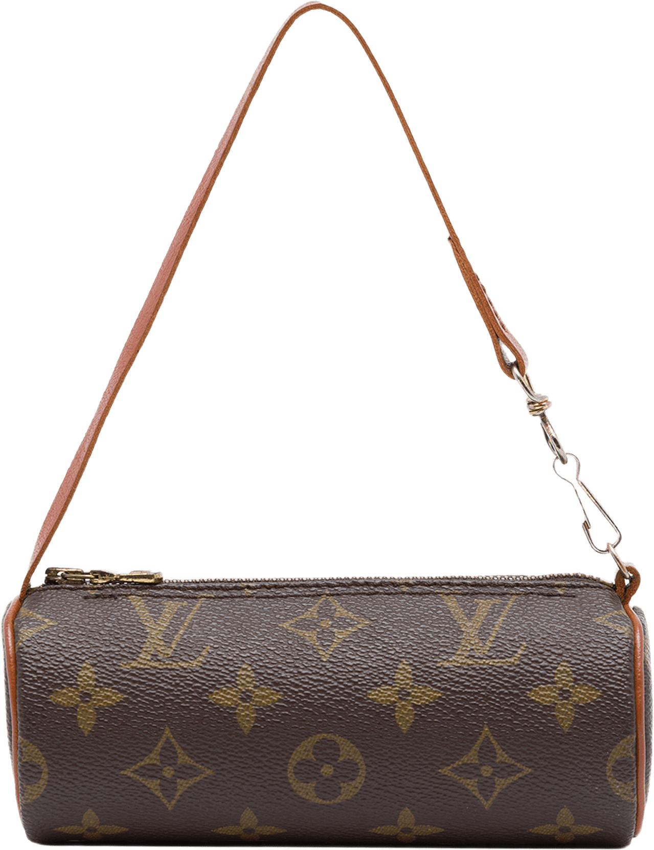 Louis Vuitton Monogram Papillon Pochette, från Luxclusif, i färgen brun.