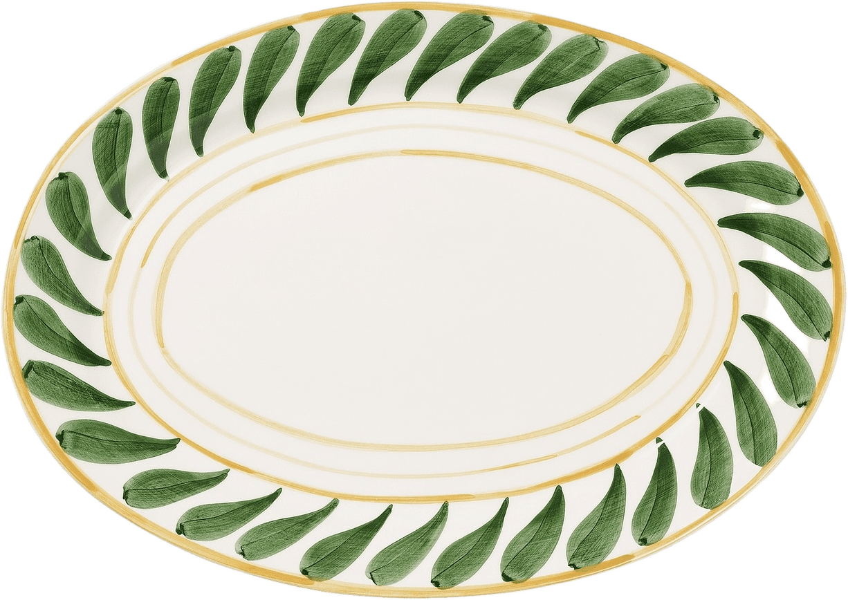 Swirl Servingsfat - 32 Cm, från Pick A Poppy, i färgen green.