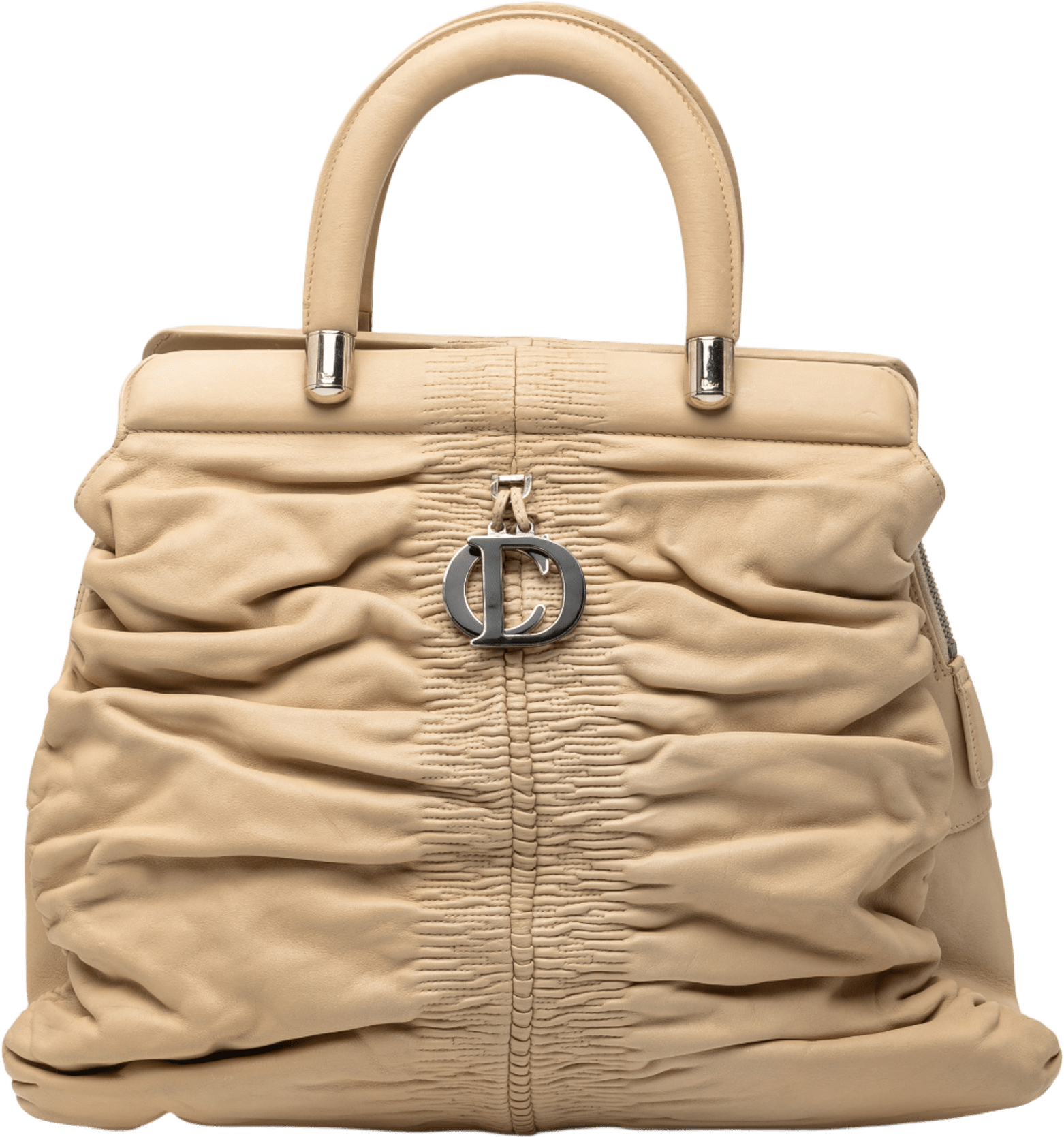 Dior Lambskin Karenina Frame Bag, från Luxclusif, i färgen beige.