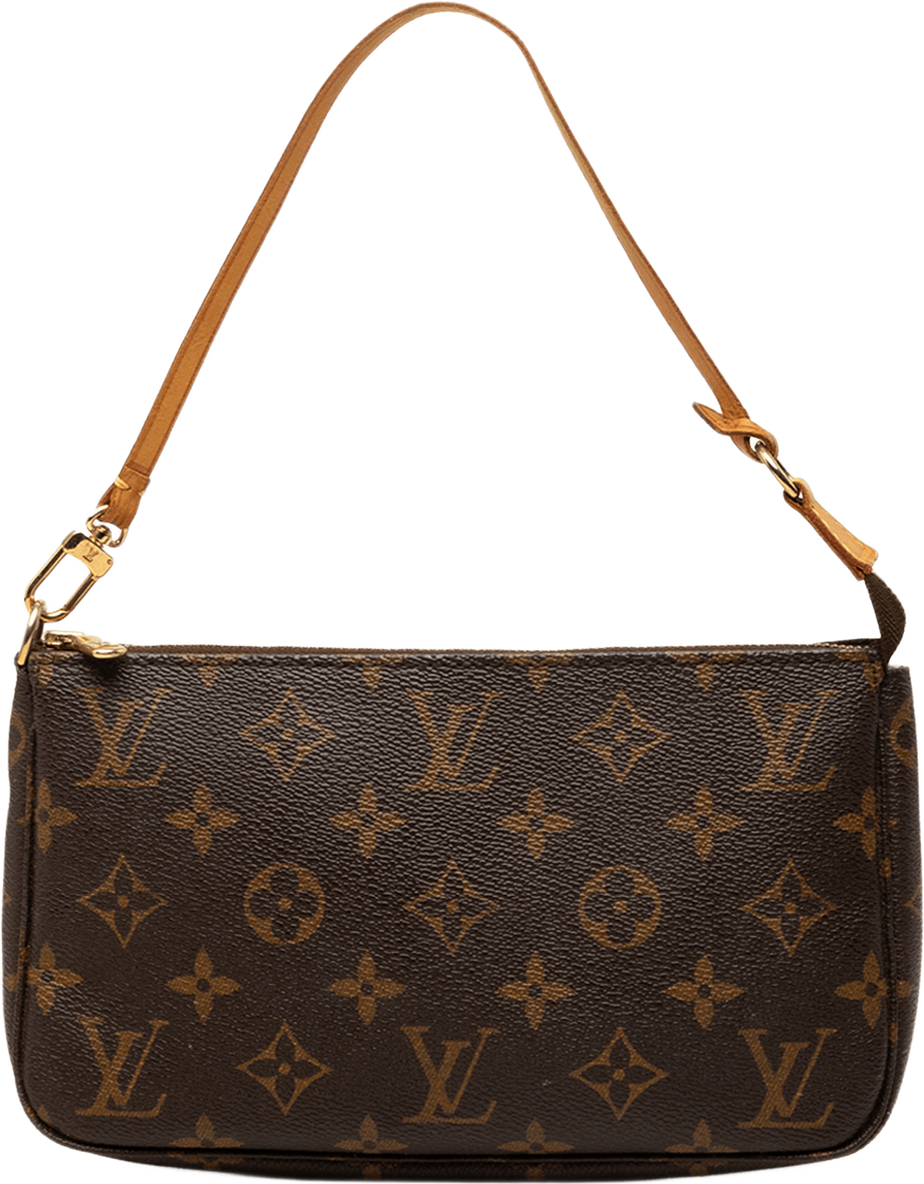 Louis Vuitton Monogram Pochette Accessoires, från Luxclusif, i färgen brun.