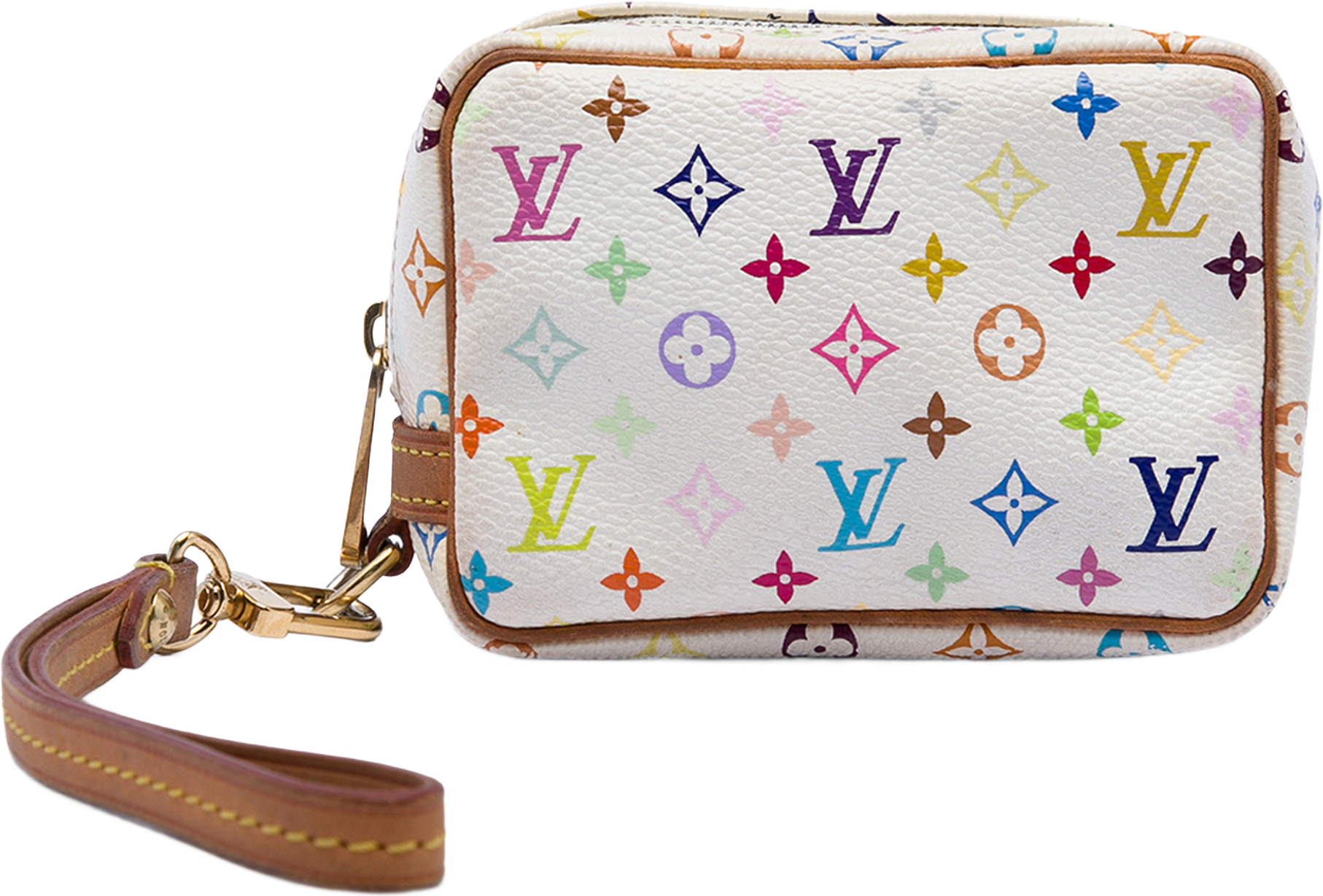 Louis Vuitton Monogram Multicolor Trousse Wapity Case, från Luxclusif, i färgen white.