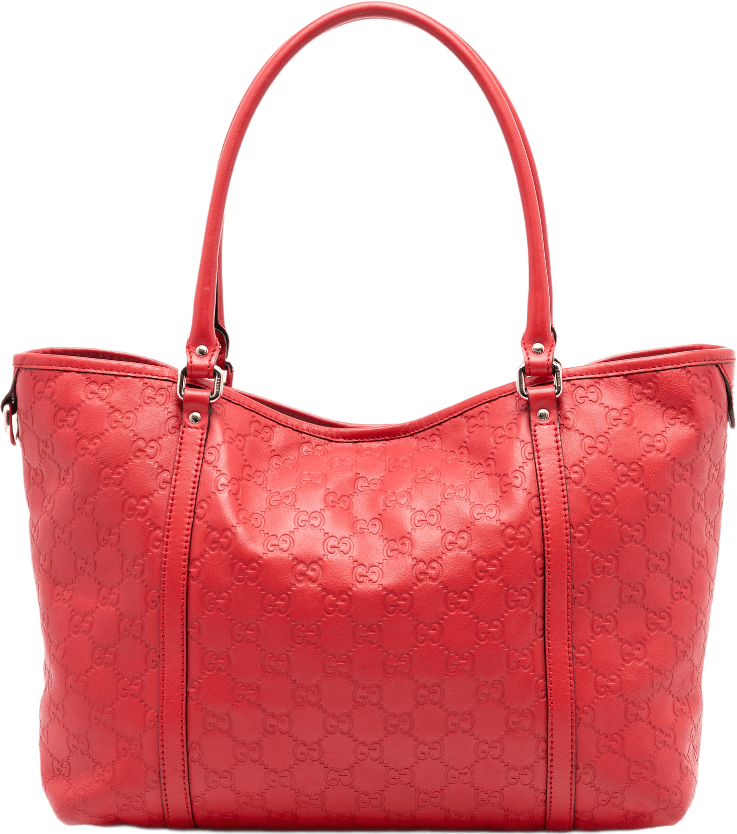 Gucci Medium Guccissima Joy Tote, från Luxclusif, i färgen red.