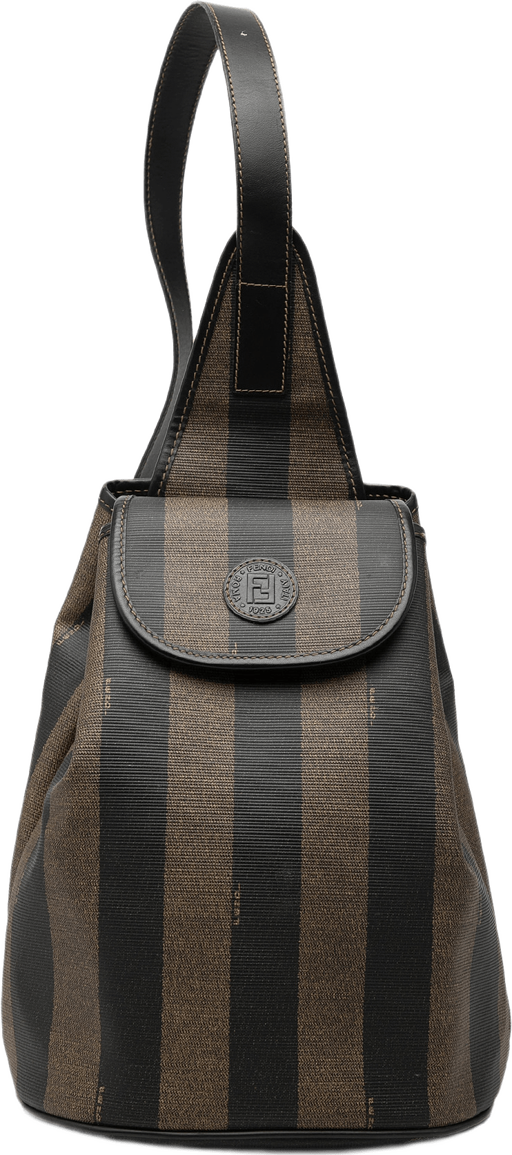 Fendi Pequin Coated Canvas Sling Bag, från Luxclusif, i färgen brown.
