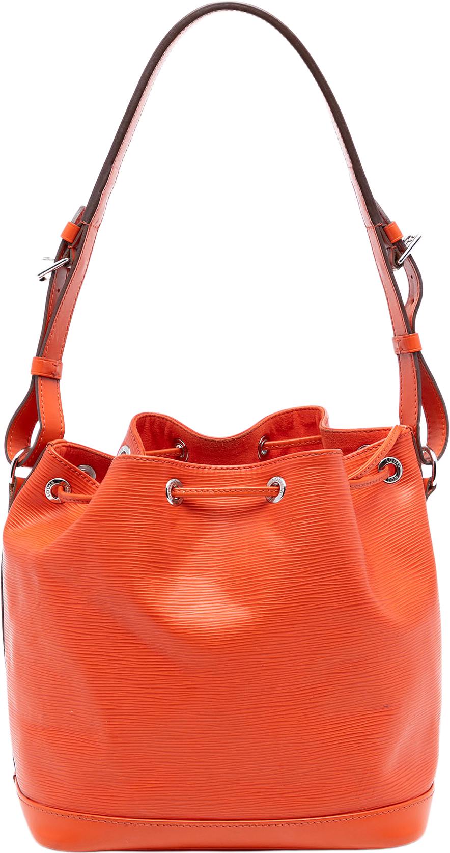 Louis Vuitton Epi Petit Noe, från Luxclusif, i färgen orange.