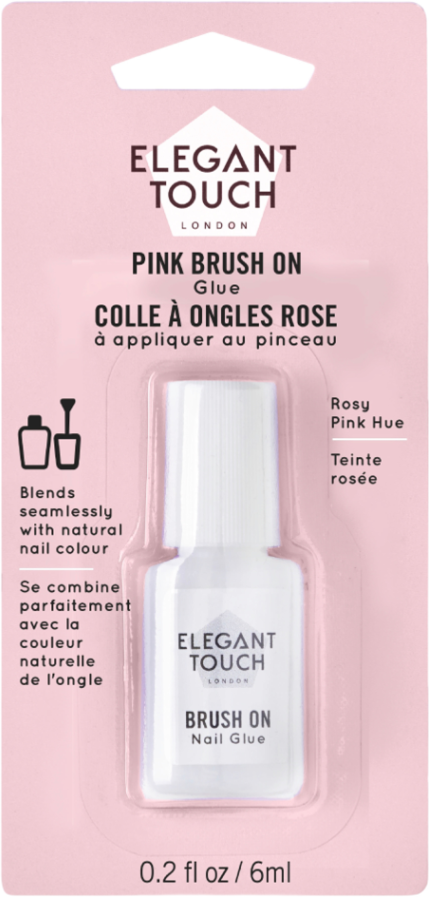 Pink Brush On Nail Glue, från Elegant Touch.