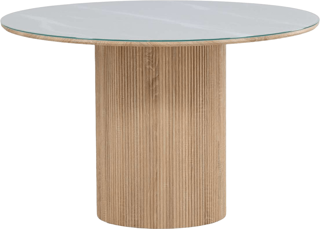 Härön Runt Matbord, från Venture Home, i färgen nature,white.