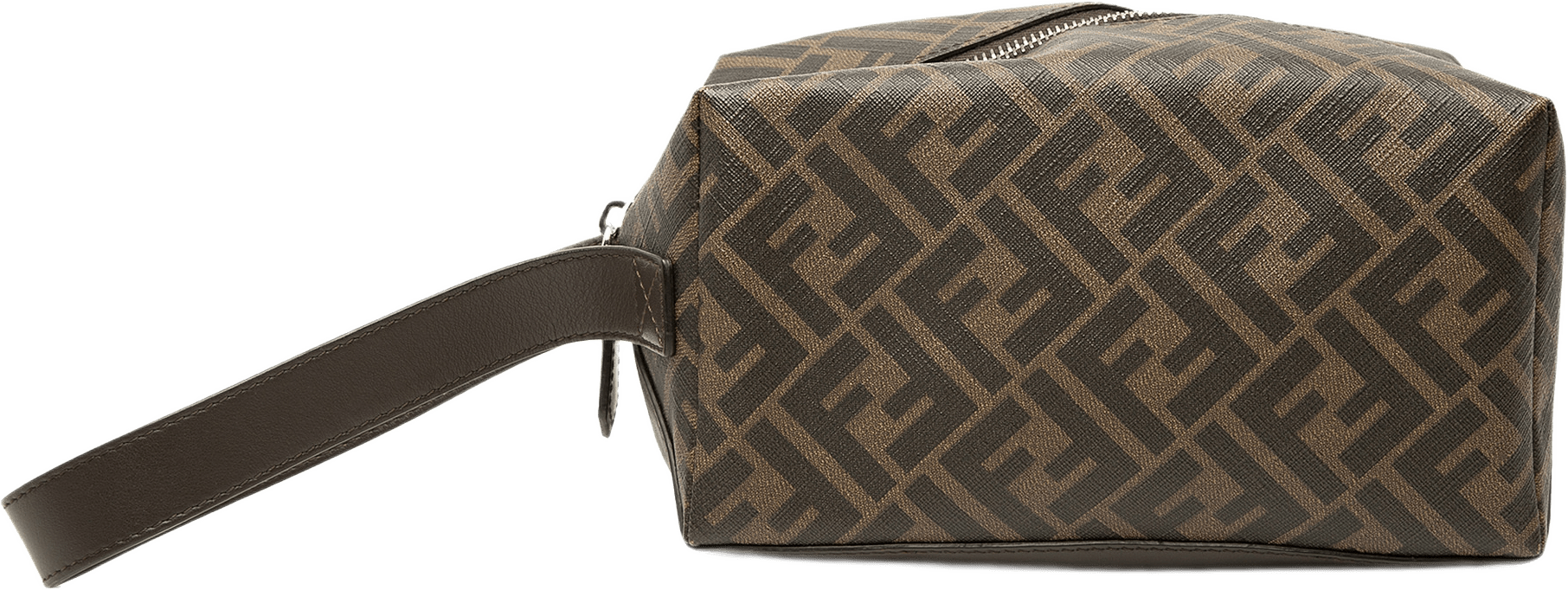 Fendi Zucca Canvas Toiletry Case, från Luxclusif, i färgen brun.