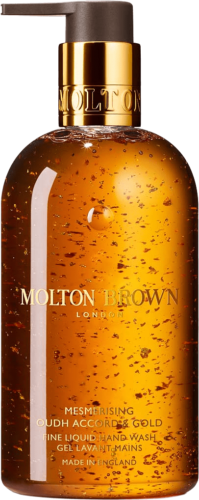 Mesmerising Oudh Accord & Gold Fine Liquid Hand Wash, från Molton Brown, i färgen Brown Gold.