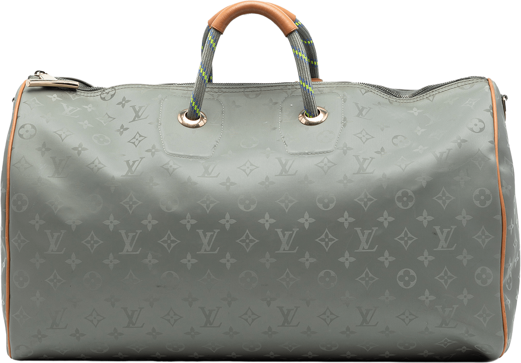 Louis Vuitton Monogram Titanium Keepall Bandouliere 50, från Luxclusif, i färgen gray.