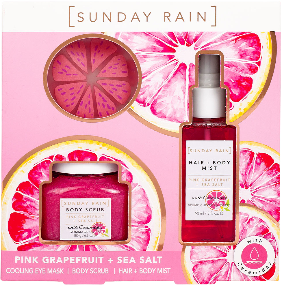 Pink Grapefruit & Sea Salt Trio, från Sunday Rain.