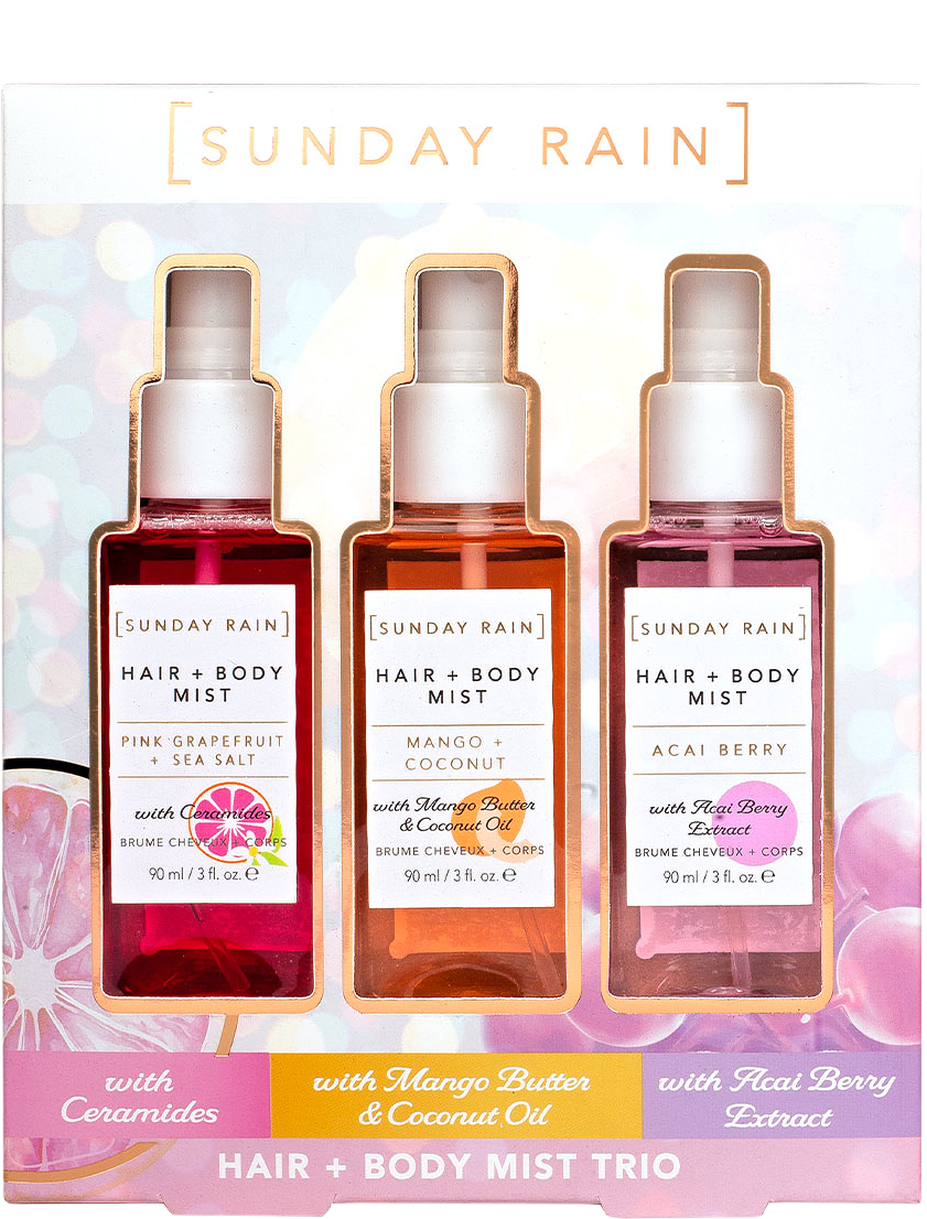 Hair & Body Mist Trio, från Sunday Rain.