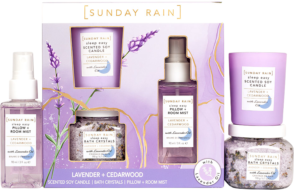 Lavender & Cedarwood Sleep Trio, från Sunday Rain.