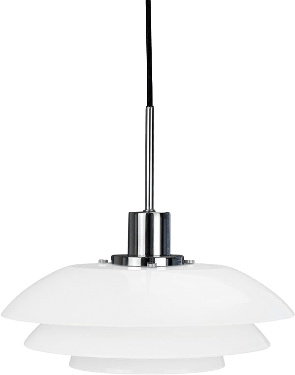 Dl31 Pendant, från Dyberg Larsen, i färgen opal/ chrome.