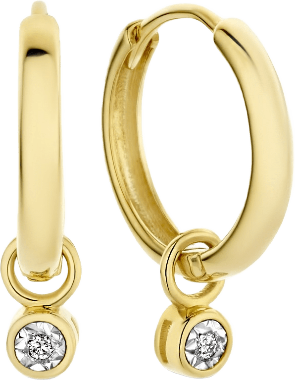 De La Paix 14 Karat Guld Creoler, från Isabel Bernard, i färgen guld.