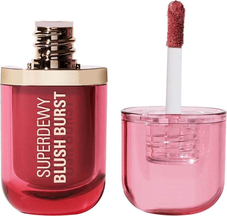 Superdewy Blush Plump Serum Liquid Blush, från Revolution, i färgen Dusty Pink.