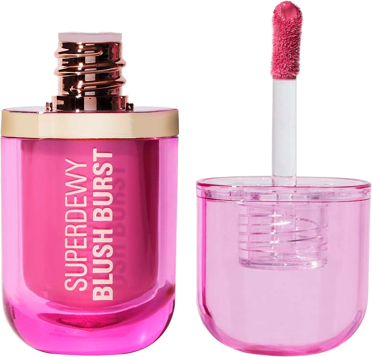 Superdewy Blush Plump Serum Liquid Blush, från Revolution, i färgen Burst Pink.