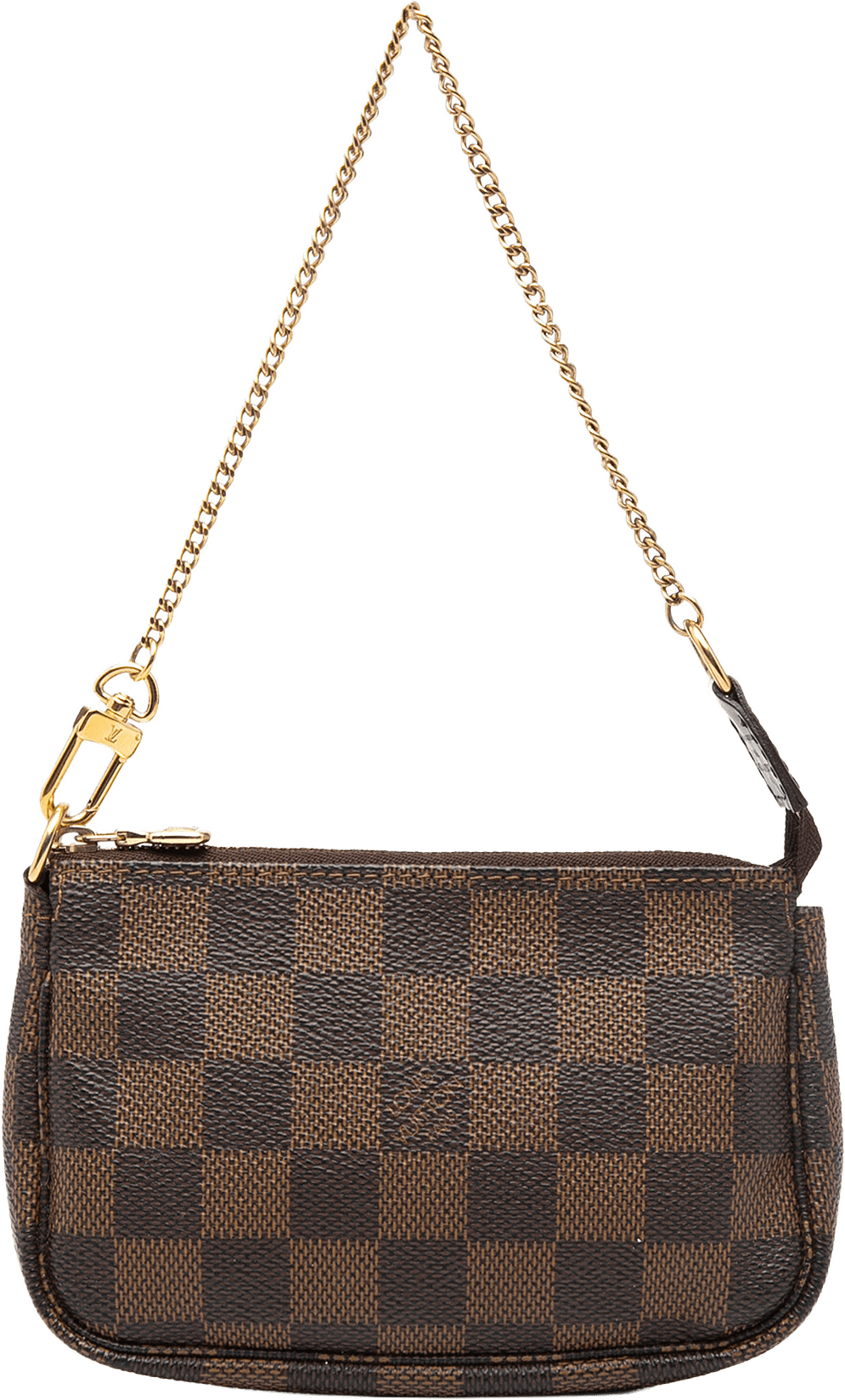 Louis Vuitton Damier Ebene Mini Pochette Accessoires, från Luxclusif, i färgen brown.