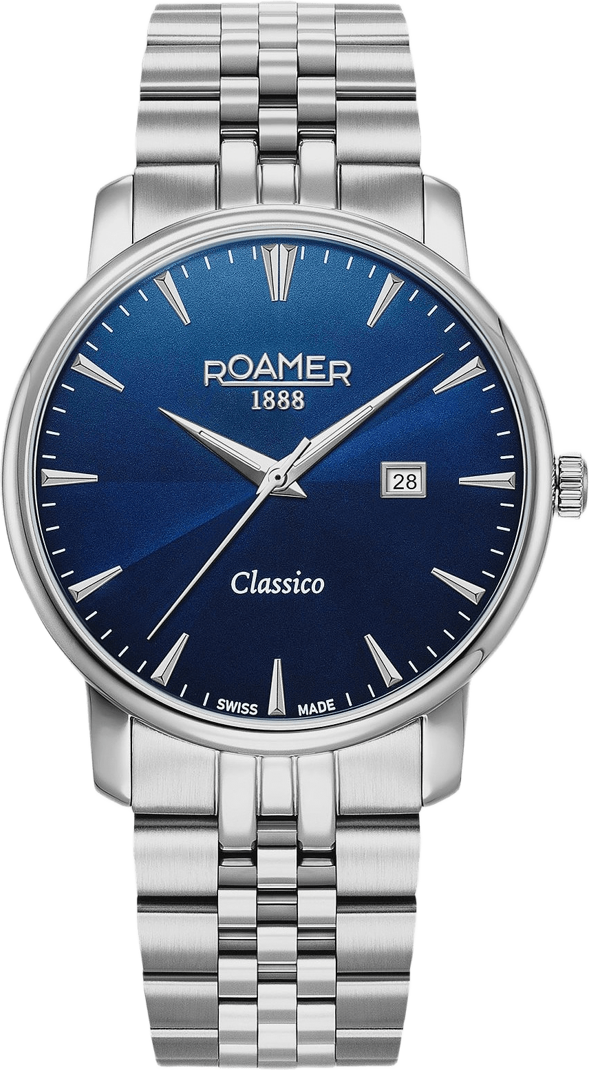 Roamer Classico Gents Herr Blå/läderband - 971856 41 45 50, från ROAMER, i färgen 1.