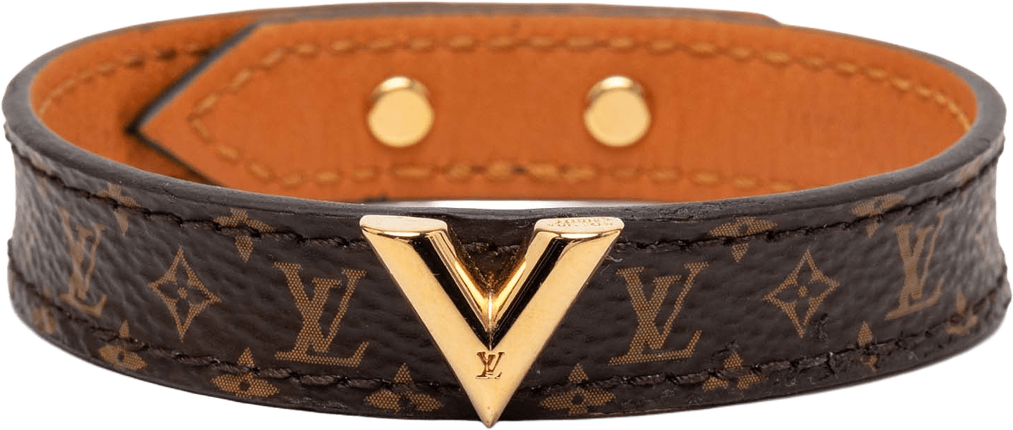 Louis Vuitton Monogram Essential V Bracelet, från Luxclusif, i färgen brown.