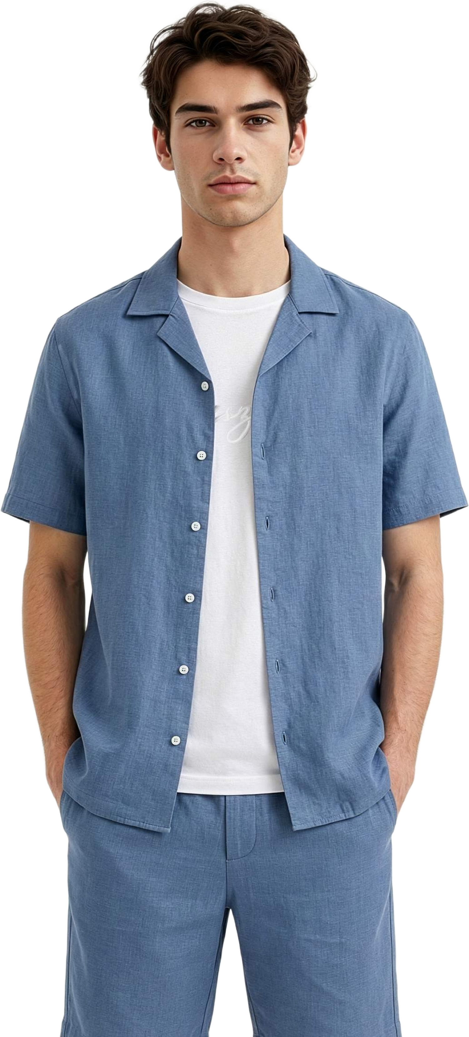 Ordy Linen Shirt, från Ciszere, i färgen blue.