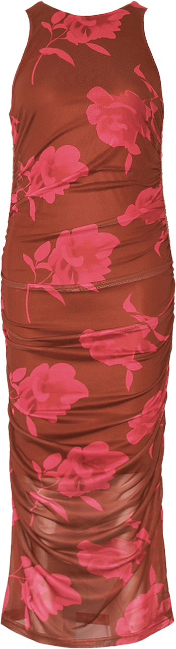 Leanna Dress - Cassie Brown Print, från Noella, i färgen cassie brown print.