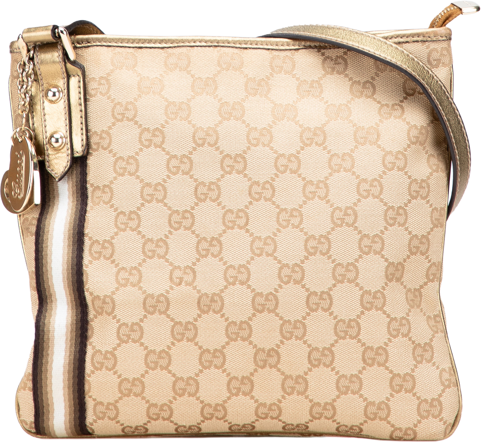 Gucci Gg Canvas Jolicoeur Crossbody, från Luxclusif, i färgen beige.