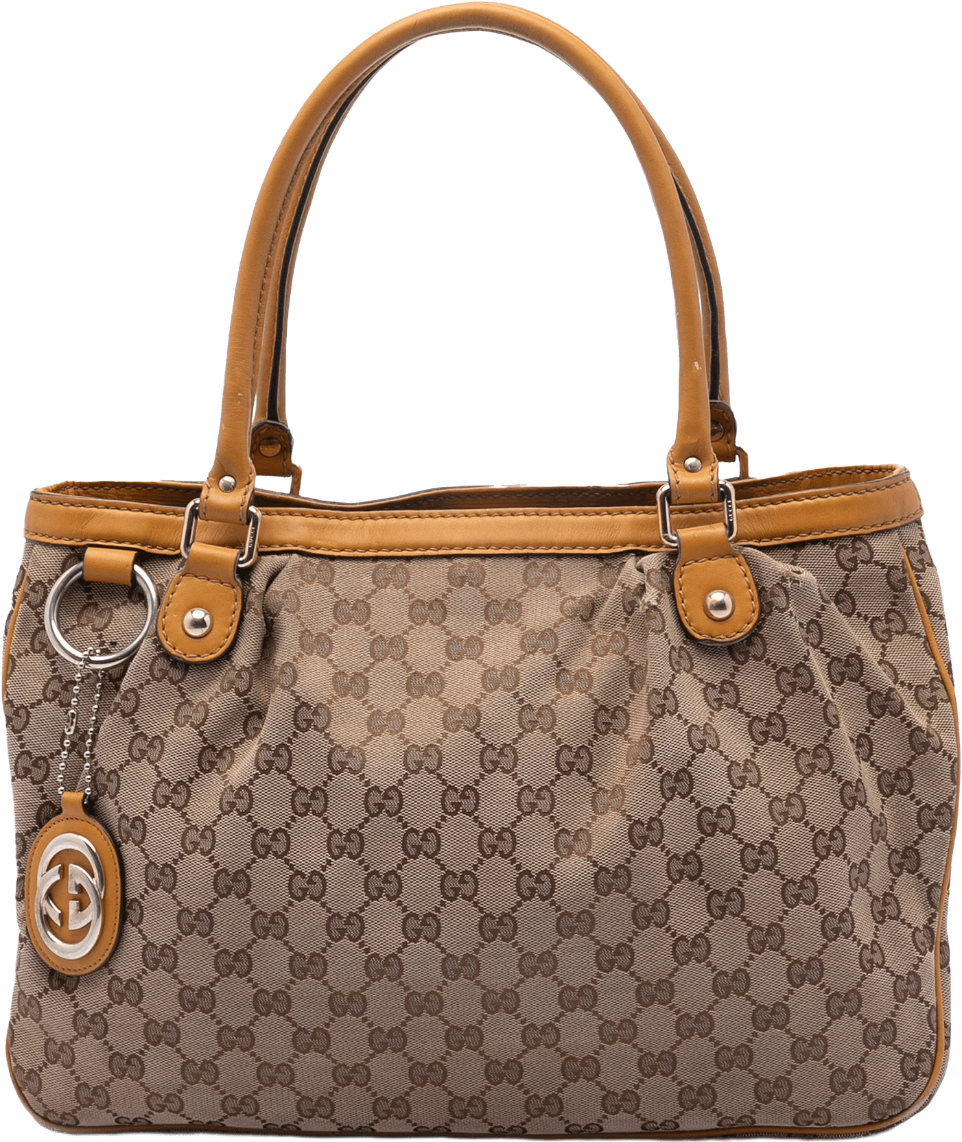 Gucci Gg Canvas Sukey Tote, från Luxclusif, i färgen beige.