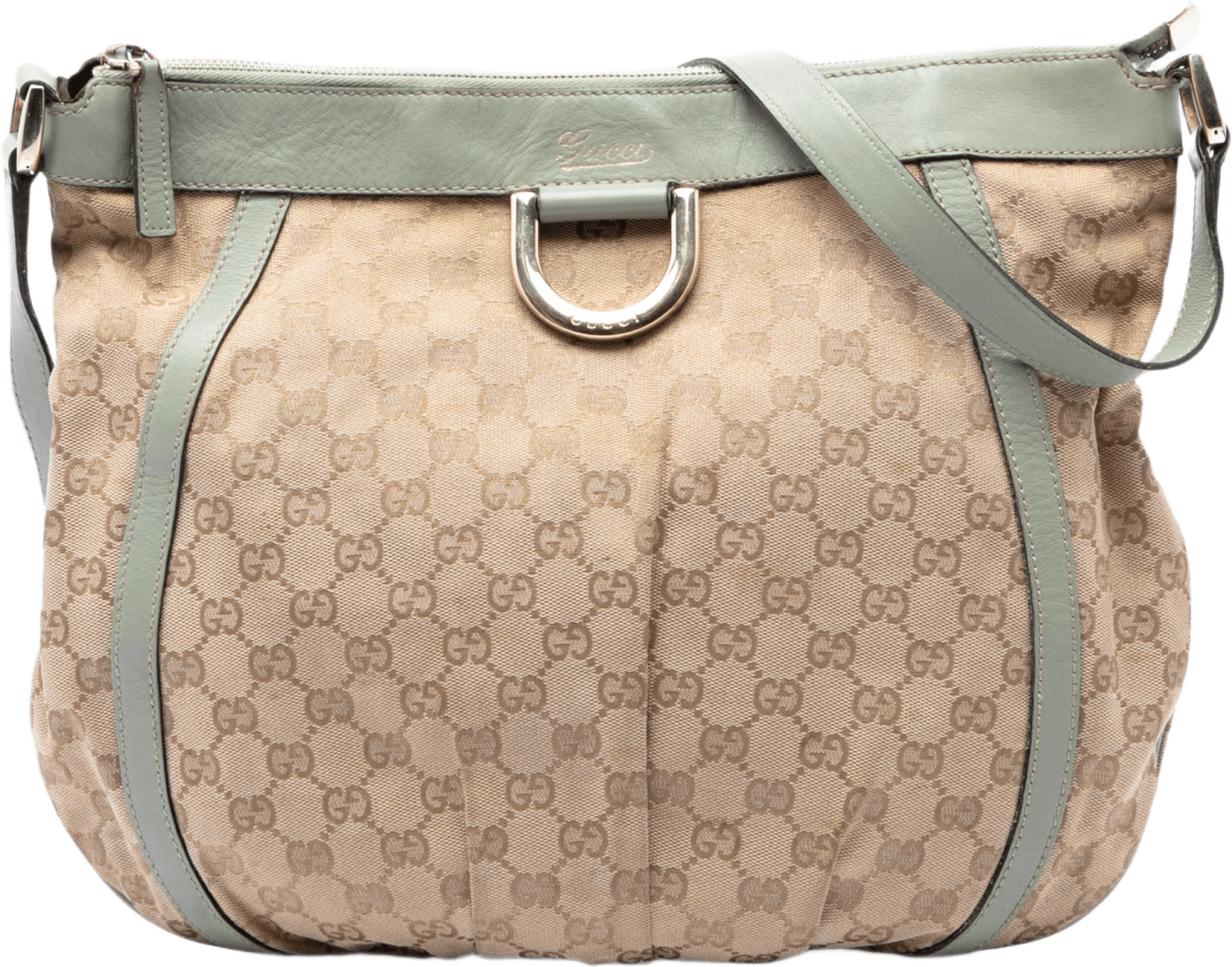 Gucci Gg Canvas Abbey D Ring Crossbody, från Luxclusif, i färgen beige.