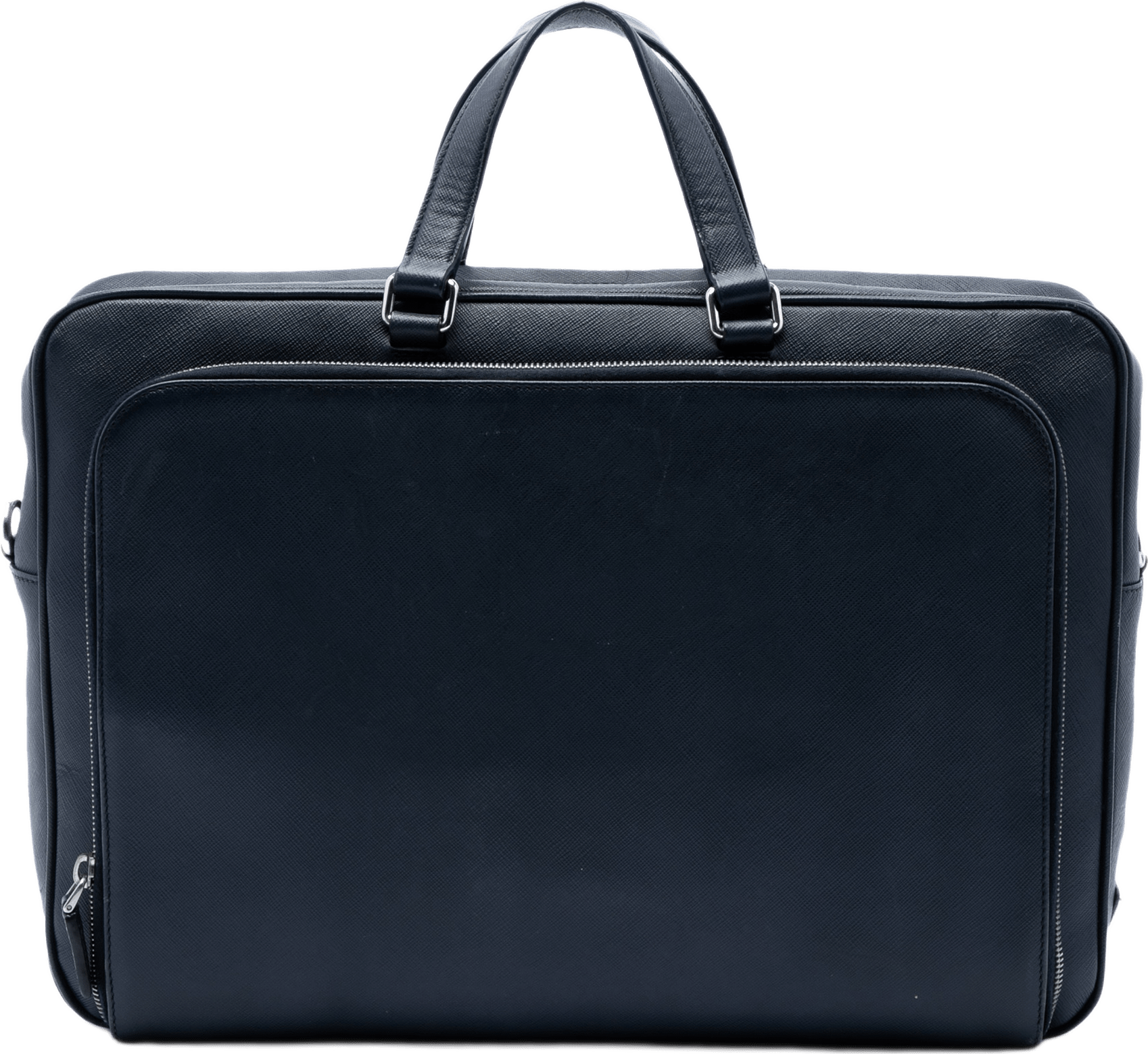 Prada Saffiano Business Bag, från Luxclusif, i färgen blå.